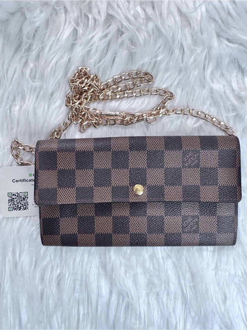 Louis Vuitton Damier Ebene Sarah Wallet